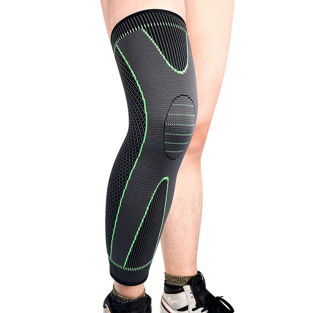 1Pair Sport Full Leg Compression Sleeves Knee Braces Support Protector for Weightlifting Arthritis Joint Pain Relief Muscle Tear