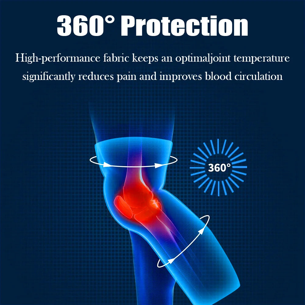 1Pair Sport Full Leg Compression Sleeves Knee Braces Support Protector for Weightlifting Arthritis Joint Pain Relief Muscle Tear