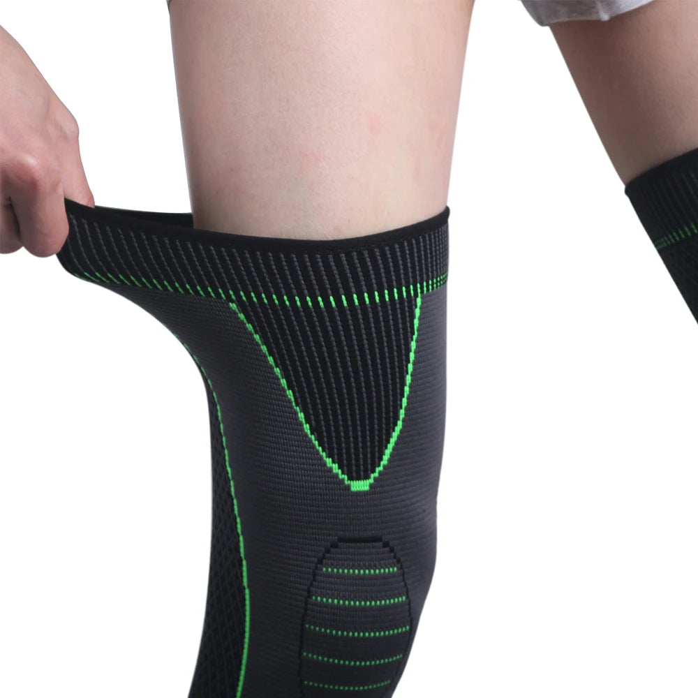 1Pair Sport Full Leg Compression Sleeves Knee Braces Support Protector for Weightlifting Arthritis Joint Pain Relief Muscle Tear