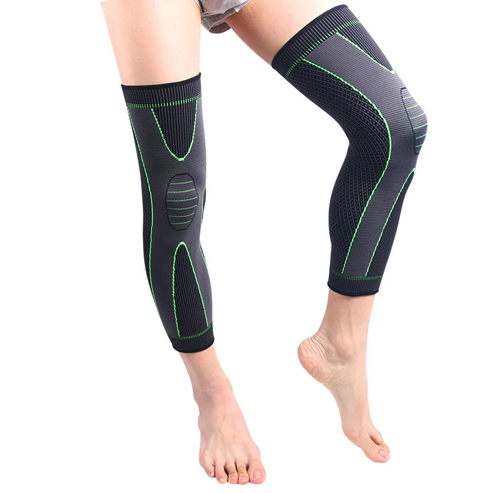 1Pair Sport Full Leg Compression Sleeves Knee Braces Support Protector for Weightlifting Arthritis Joint Pain Relief Muscle Tear